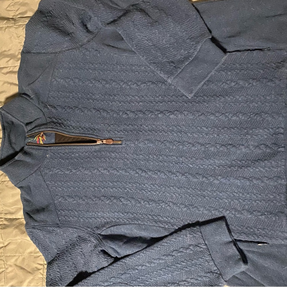Orvis Deep Blue 1/4 Zip-Up Sweatshirt